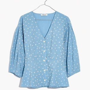 Polka Dot Peplum Top